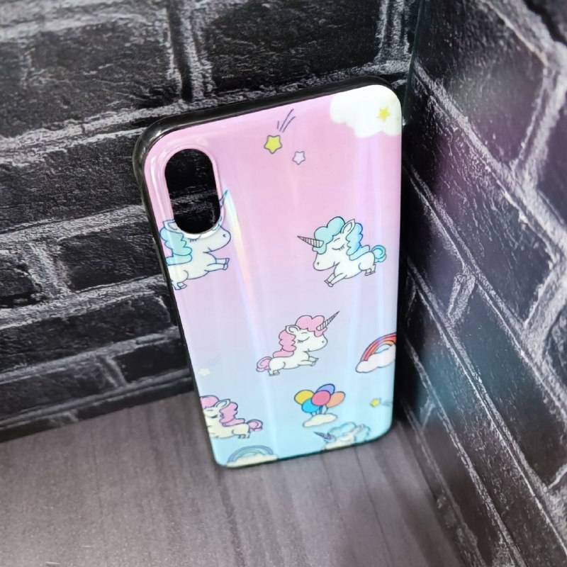 10808 Защитная крышки iPhone XS Max, силикон "Единорог"