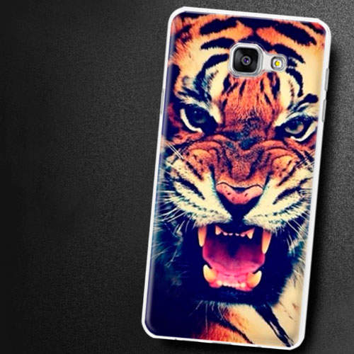 9674 Samsung A3 (2016) Защитная крышка силиконовая (тигр)