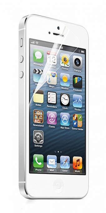 5-1235 iPhone5 защитная пленка объемная с рисунком (черная)