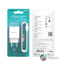 СЗУ USB 2,1А + кабель lighting, Borofon BA20A (60426 )