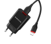СЗУ USB 2,1А + кабель lighting, Borofon BA20A (60426 )