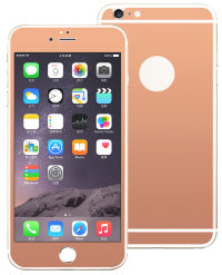 5-158 Защитное стекло комплект металический iPhone 6 (светло розовый)
