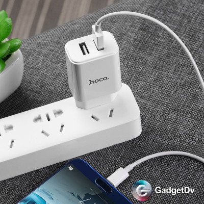 60796  СЗУ USB 2,1А + кабель micro USB, Hoco C62A