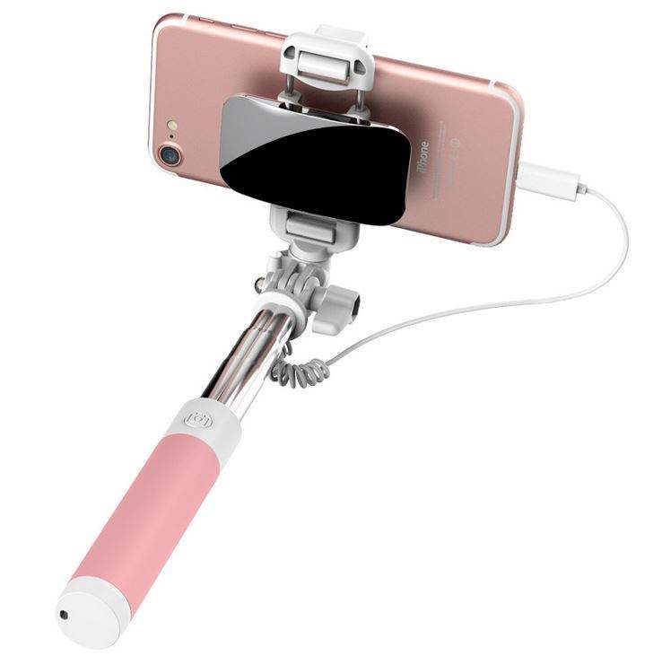 1069 Монопод for iPhone7 600 mm Rock (розовое золото) Roto758