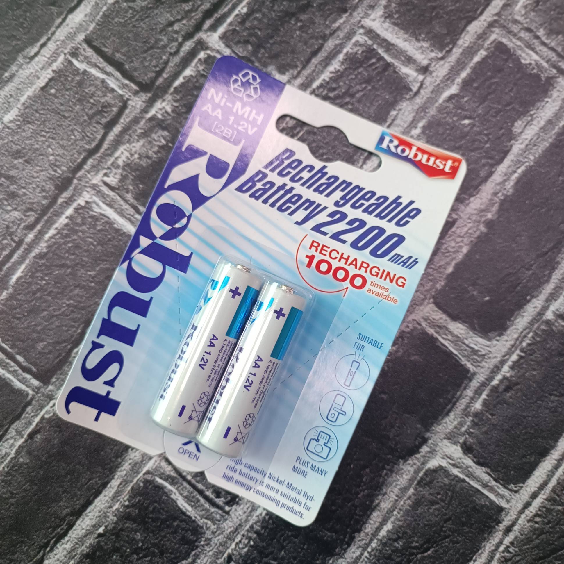 26744 Батарейки аккумуляторный Robust AA 2200mAh
