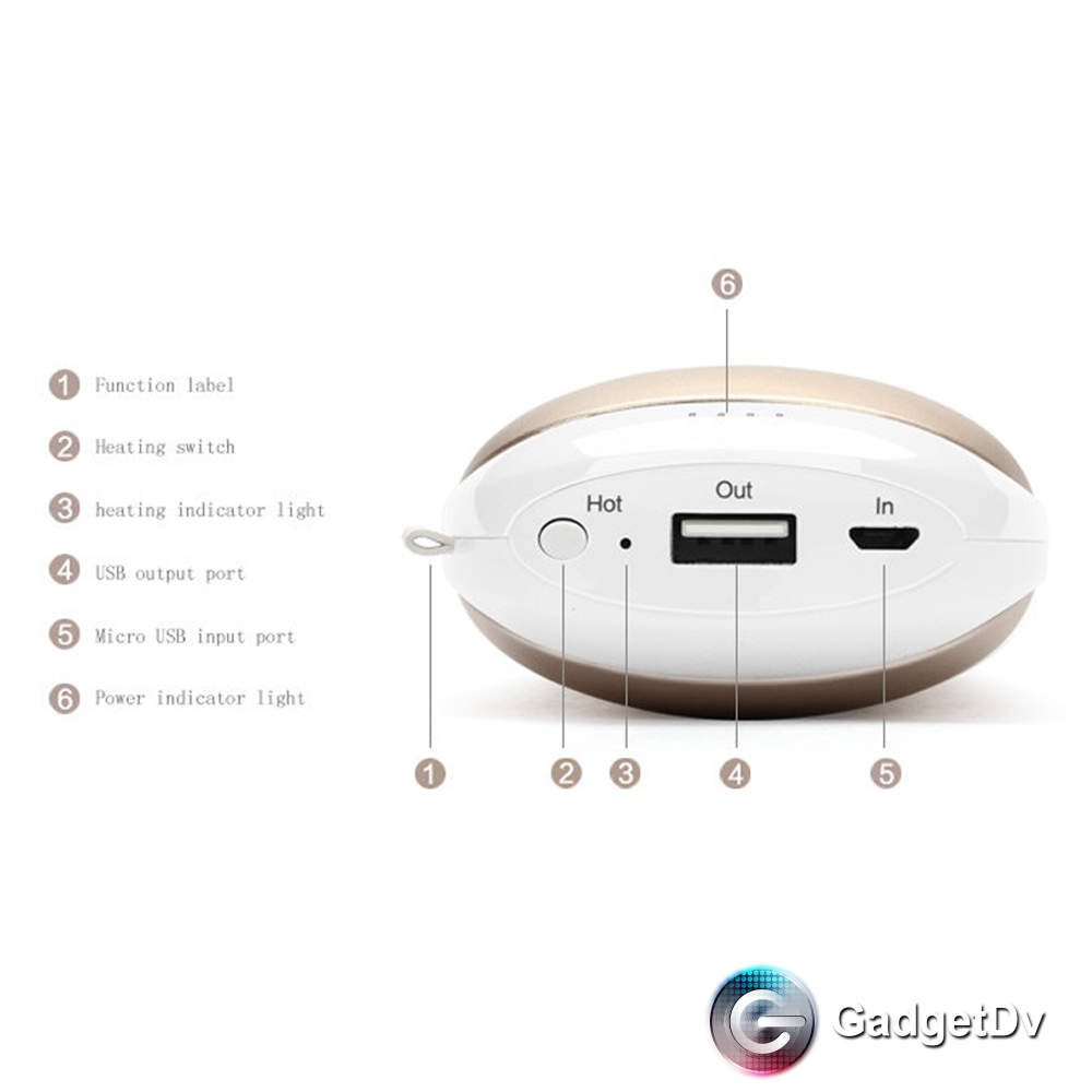 10561 Power Bank 5000mAh+ карманный обогреватель для рук