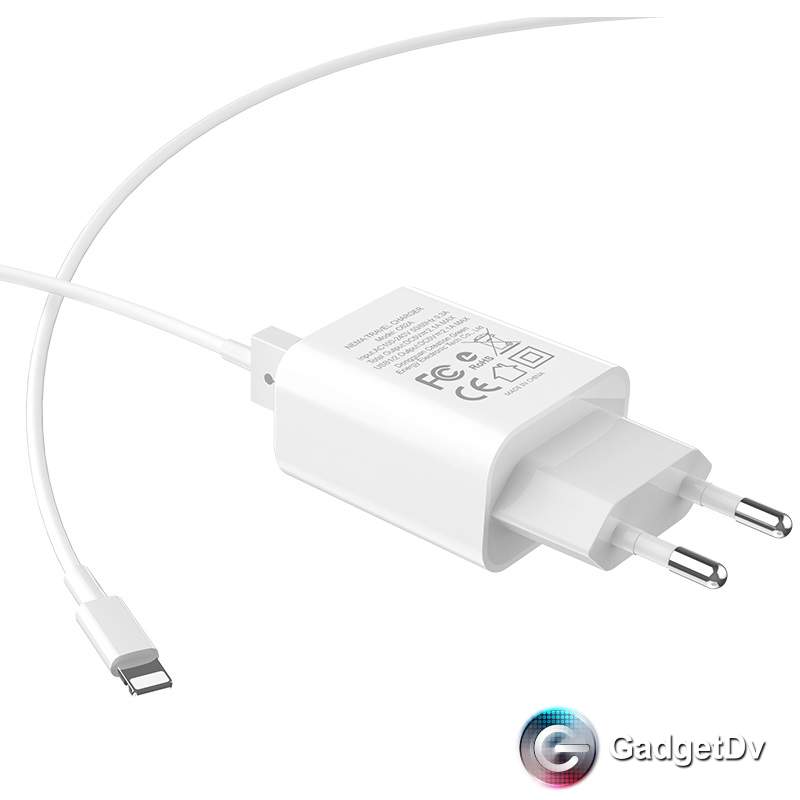 60797 СЗУ USB 2,1А + кабель lighting, Hoco C62A