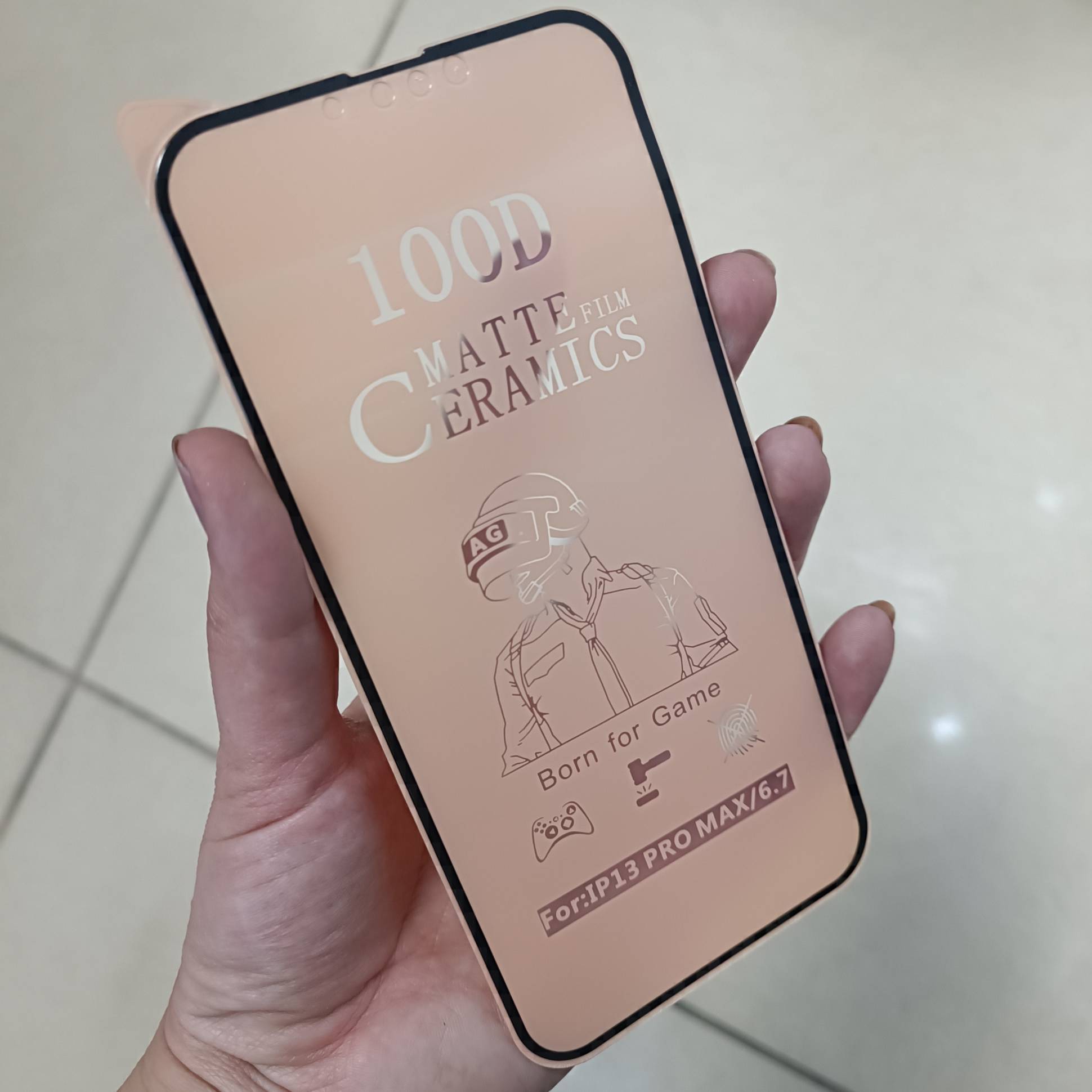 80008 Пленка керамическая iPhone 13 Pro Max/14 Max матовая