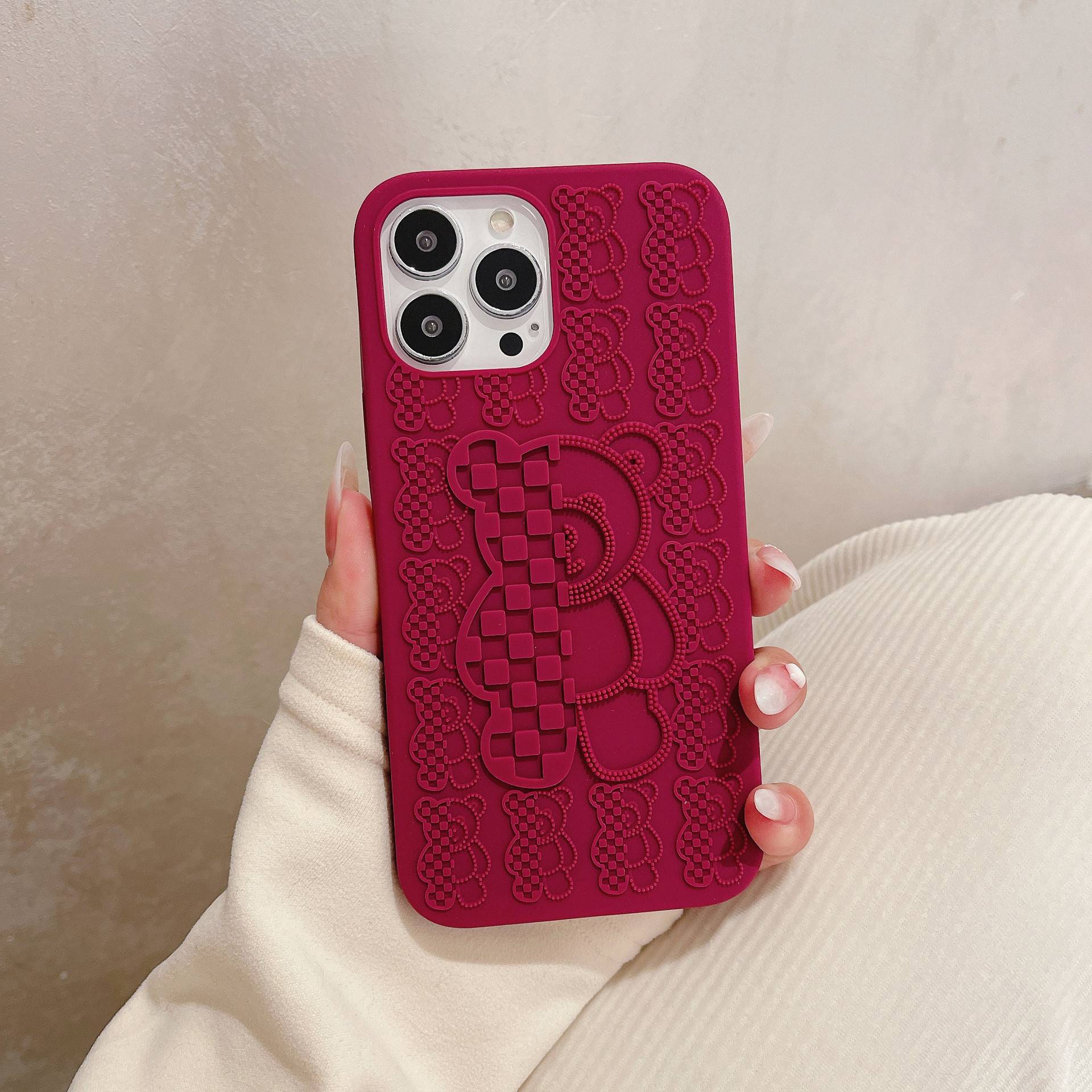 23184 iPhone13 Pro защитная крышка-чехол, медведь