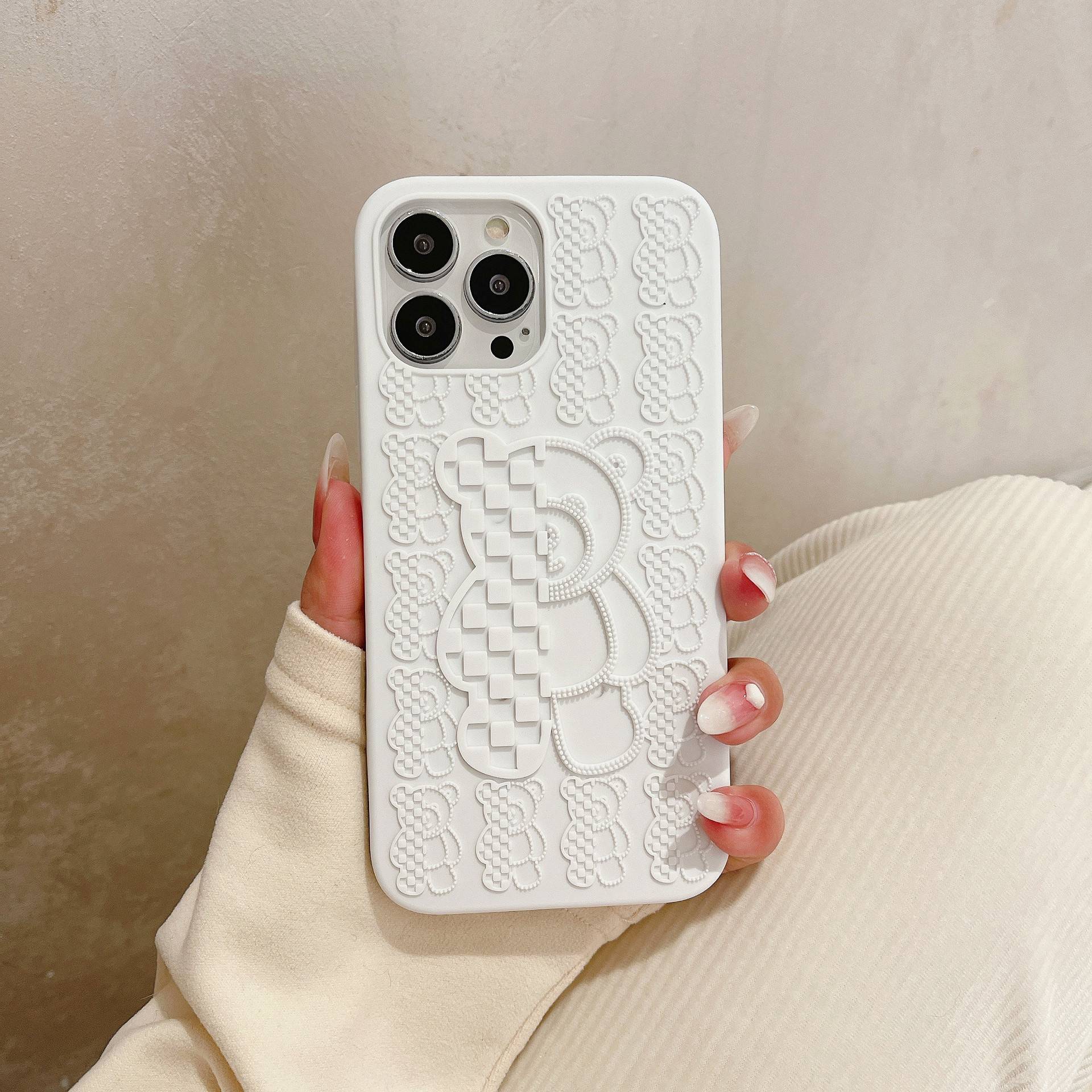 23184 iPhone13 Pro защитная крышка-чехол, медведь