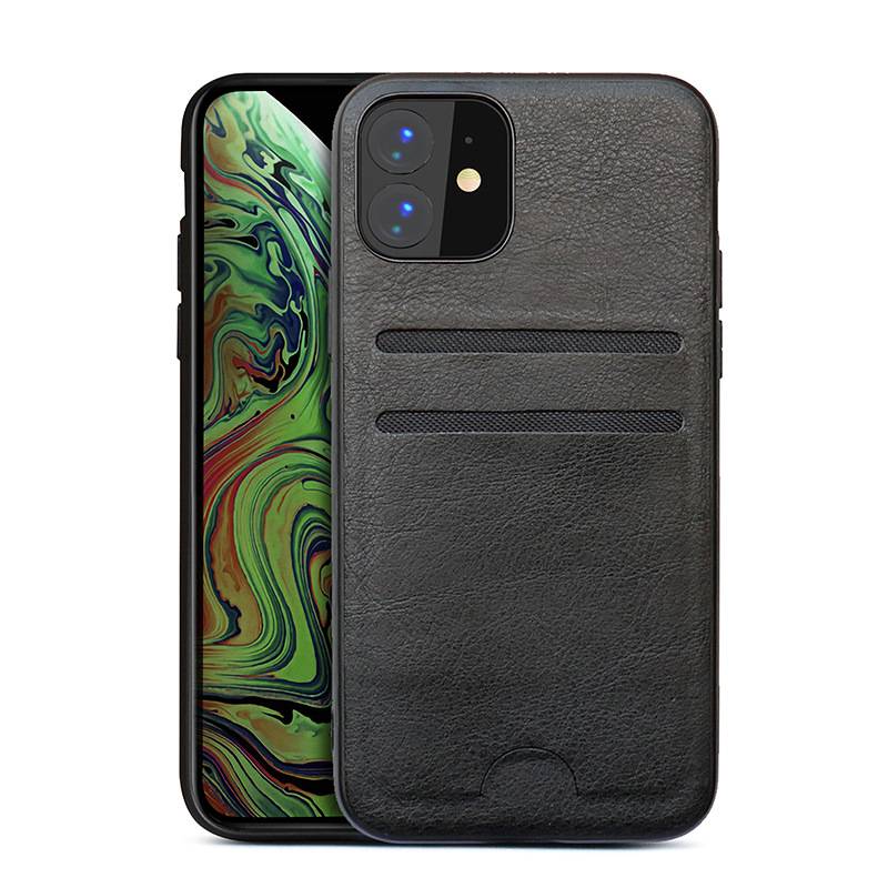 23293 iPhone13 Pro защитная крышка-чехол, кожаная с кармашком