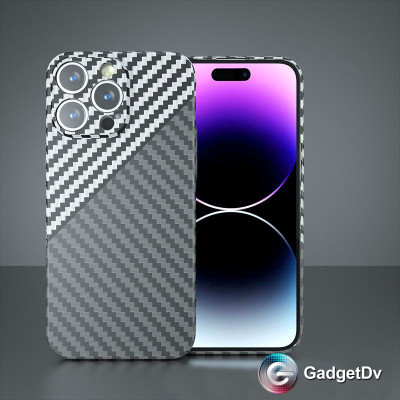 38434 iPhoen 17ProMax защитная крышка-чехол под карбон 