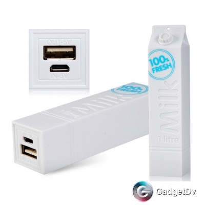 10562 Портативный аккумулятор Milk 2600 mAh