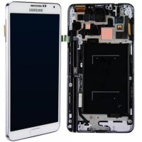 Экран Samsung Galaxy Note3 с рамкой (белый, оригинал)