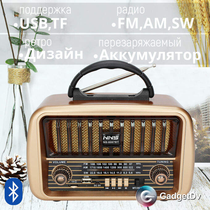 23499 Портативная Bluetooth колонка IVIVS NS-8067BT