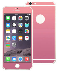 5-163 Защитное стекло комплект металический iPhone6+ (розовый)