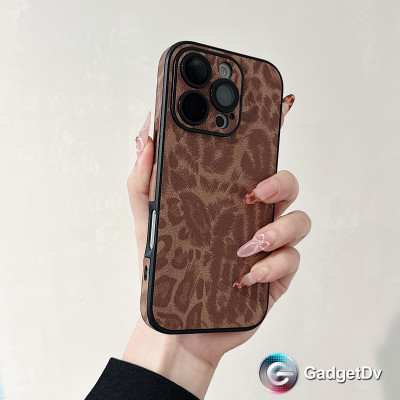 38134  iPhone 16 ProMax защитная крышка-чехол леопард