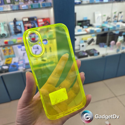 38431 iPhone 16 защитная крышка-чехол, неон
