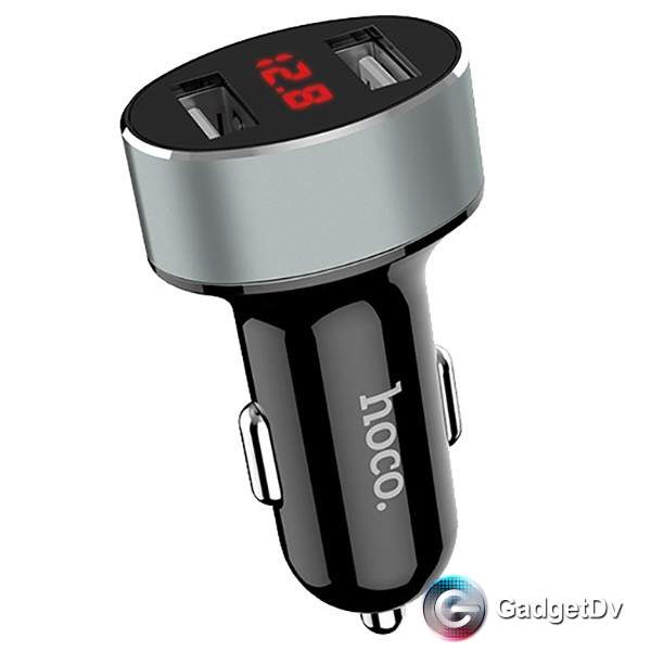 Автомобильное зарядное устройство Hoco Z26 с цифровым дисплеем 2 USB (76605)