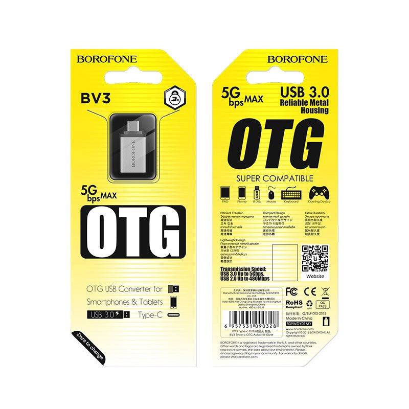 60703 Адаптер OTG Type-C, Borofon BV3