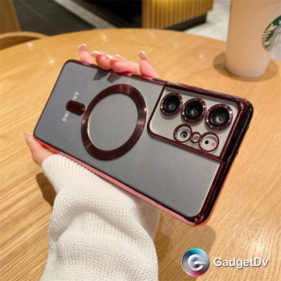 23298 Samsung S21FE защитная крышка-чехол, магнитная с окантовкой