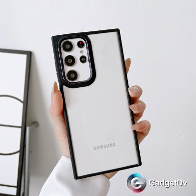 23416 Samsung S22 Ultra защитная крышка-чехол, прозрачная с окантовкой