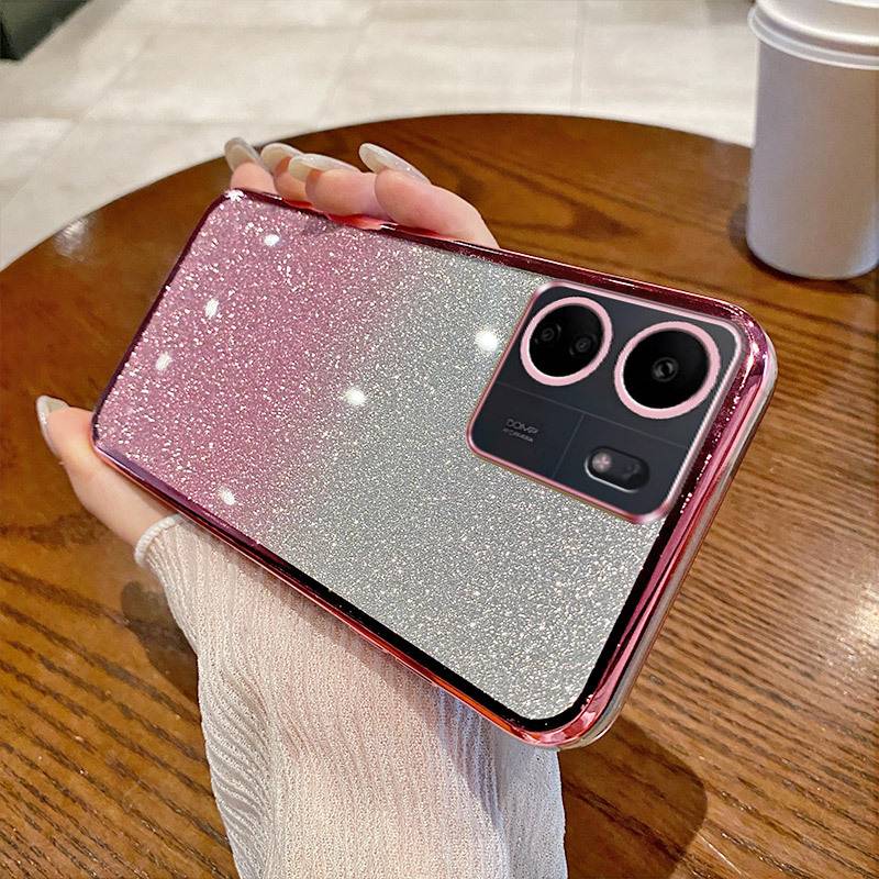 38132 Xiaomi Poco C61/Redmi 3A, защитная крышка-чехол, блестки