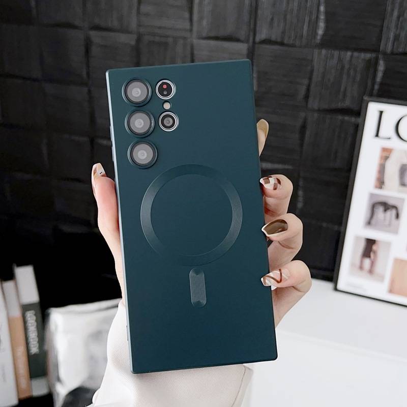 23415 Samsung S22Ultr, защитная крышка-чехол силиконовая с магнитом
