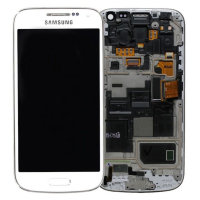 Экран Samsung Galaxy S4 mini с рамкой (белый, оригинал)