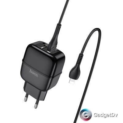 34034 СЗУ USB 2,4А + кабель iPhone Hoco C77A 