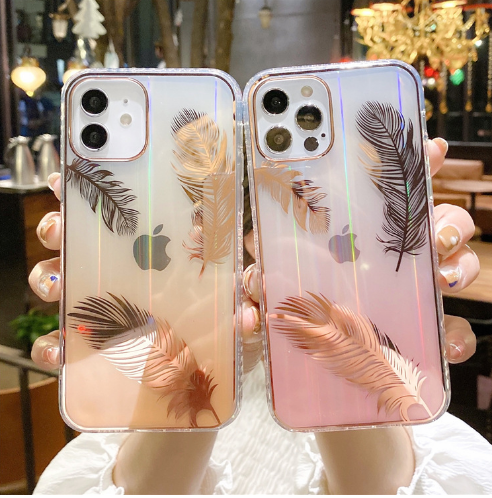 20324 iPhone13 Pro защитная крышка-чехол, перья