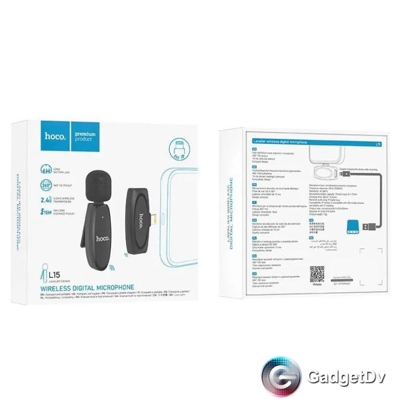 23513 Микрофон для записи lighting Hoco L15