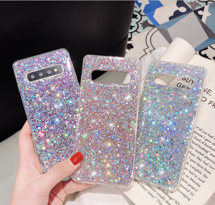 11404 Samsung S10 защитная крышка-чехол, блестки