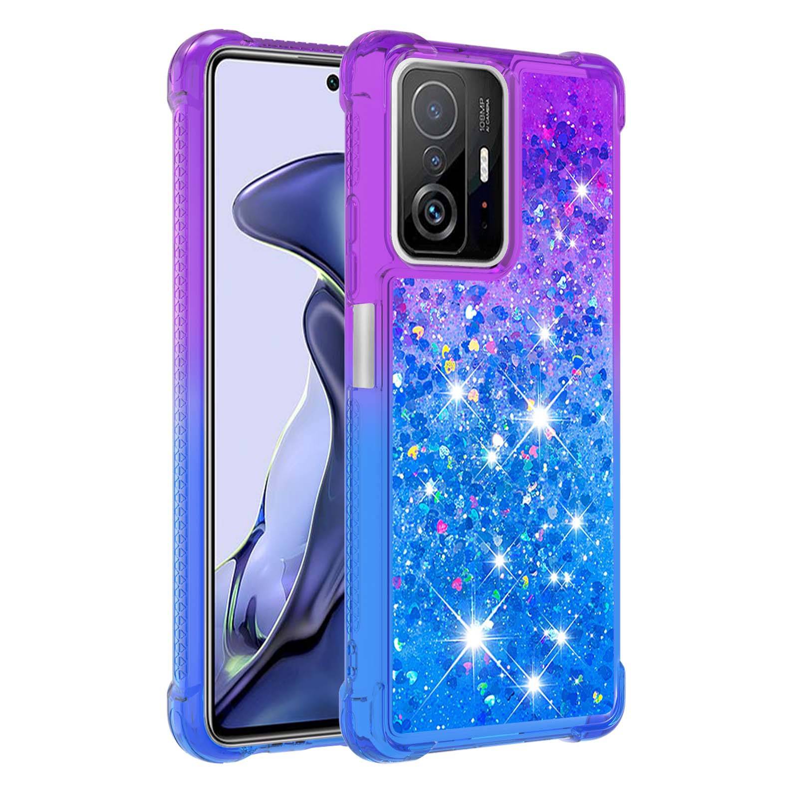23557 Xiaomi 12T Защитная крышка-чехол, сыпучие блестки
