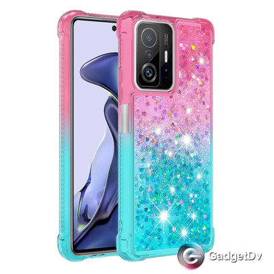 23557 Xiaomi 12T Защитная крышка-чехол, сыпучие блестки