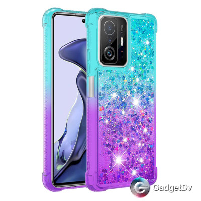 23557 Xiaomi 12T Защитная крышка-чехол, сыпучие блестки