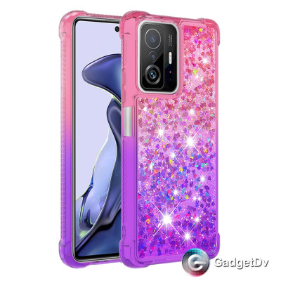 23557 Xiaomi 12T Защитная крышка-чехол, сыпучие блестки