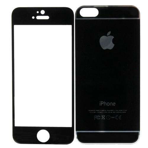 1223 iPhone5 Защитное стекло комплект 3D (черный)