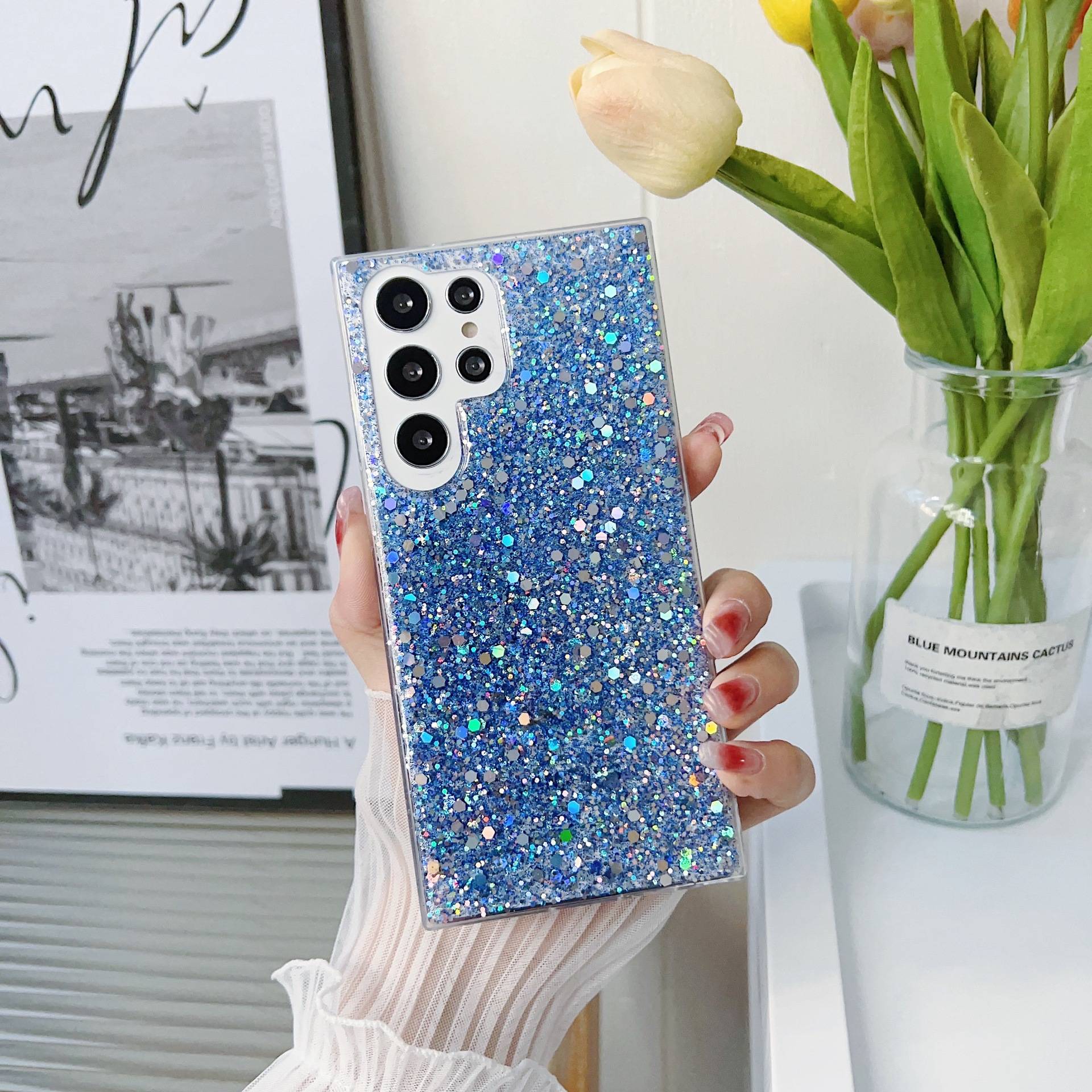 36023 Samsung A35 защитная крышка-чехол, блестки