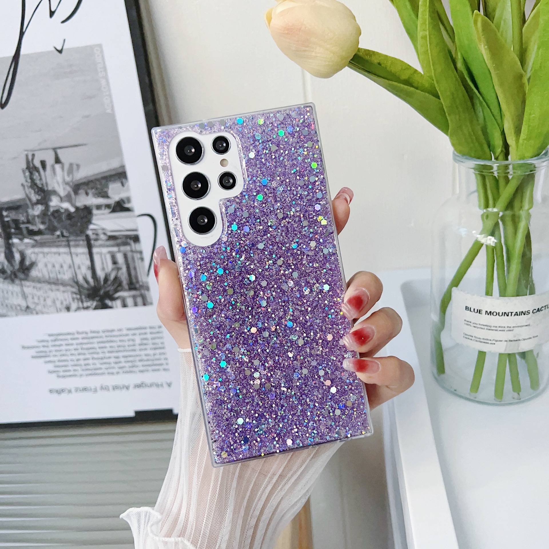 36023 Samsung A35 защитная крышка-чехол, блестки