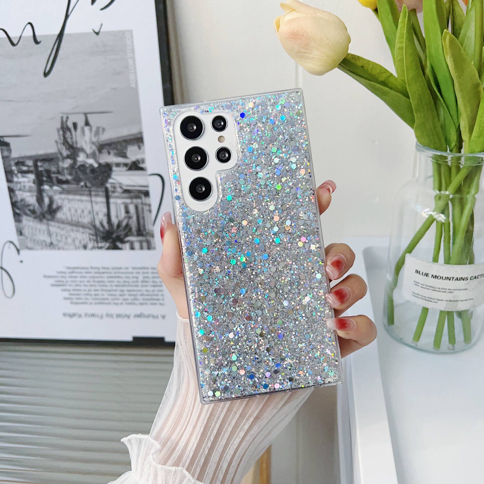 36023 Samsung A35 защитная крышка-чехол, блестки