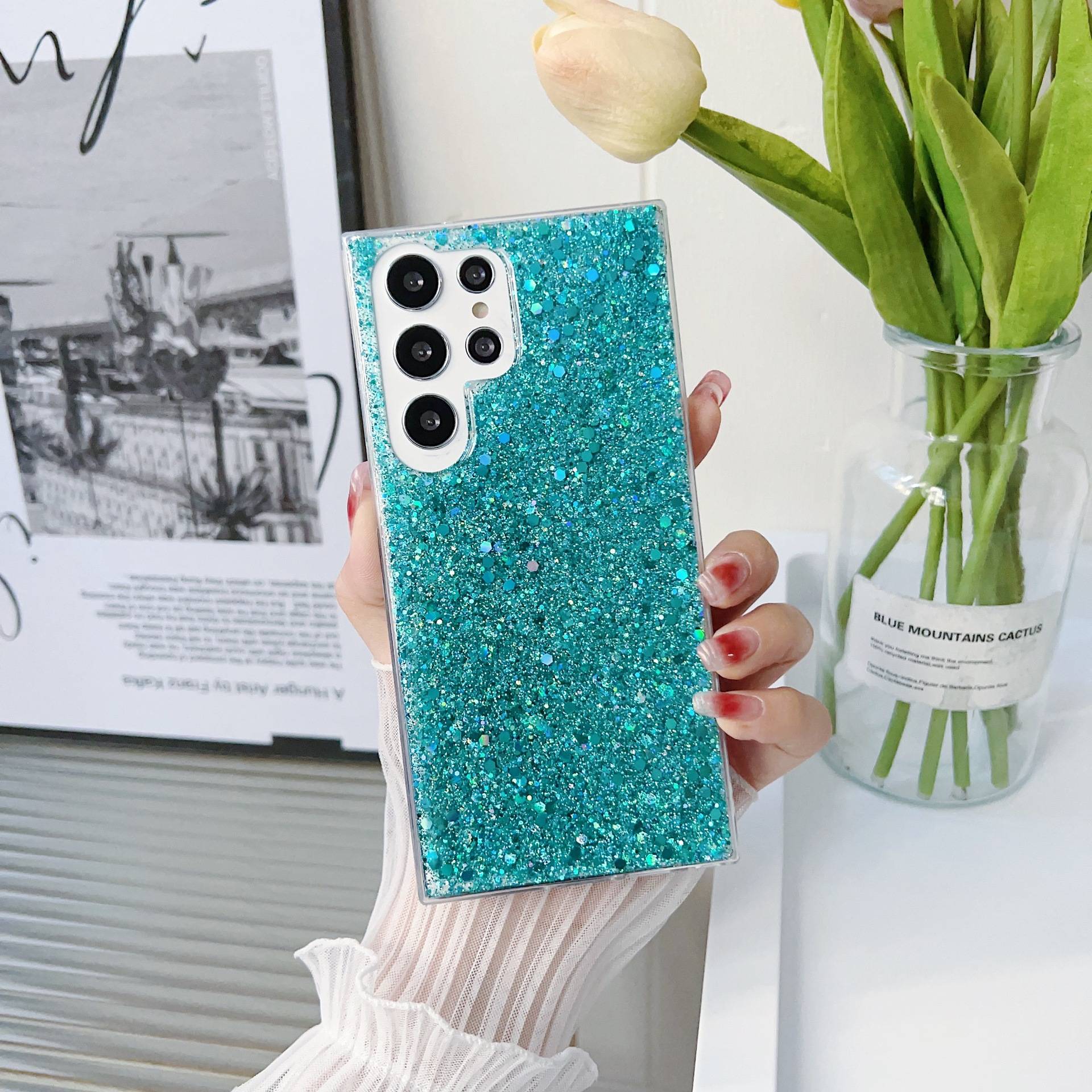 36023 Samsung A35 защитная крышка-чехол, блестки