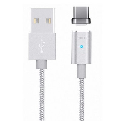 5073 Кабель магнит micro USB Hoco U16 (серебро) 1,2m 5073 Кабель магнит micro USB Hoco U16 (серебро) 1,2m