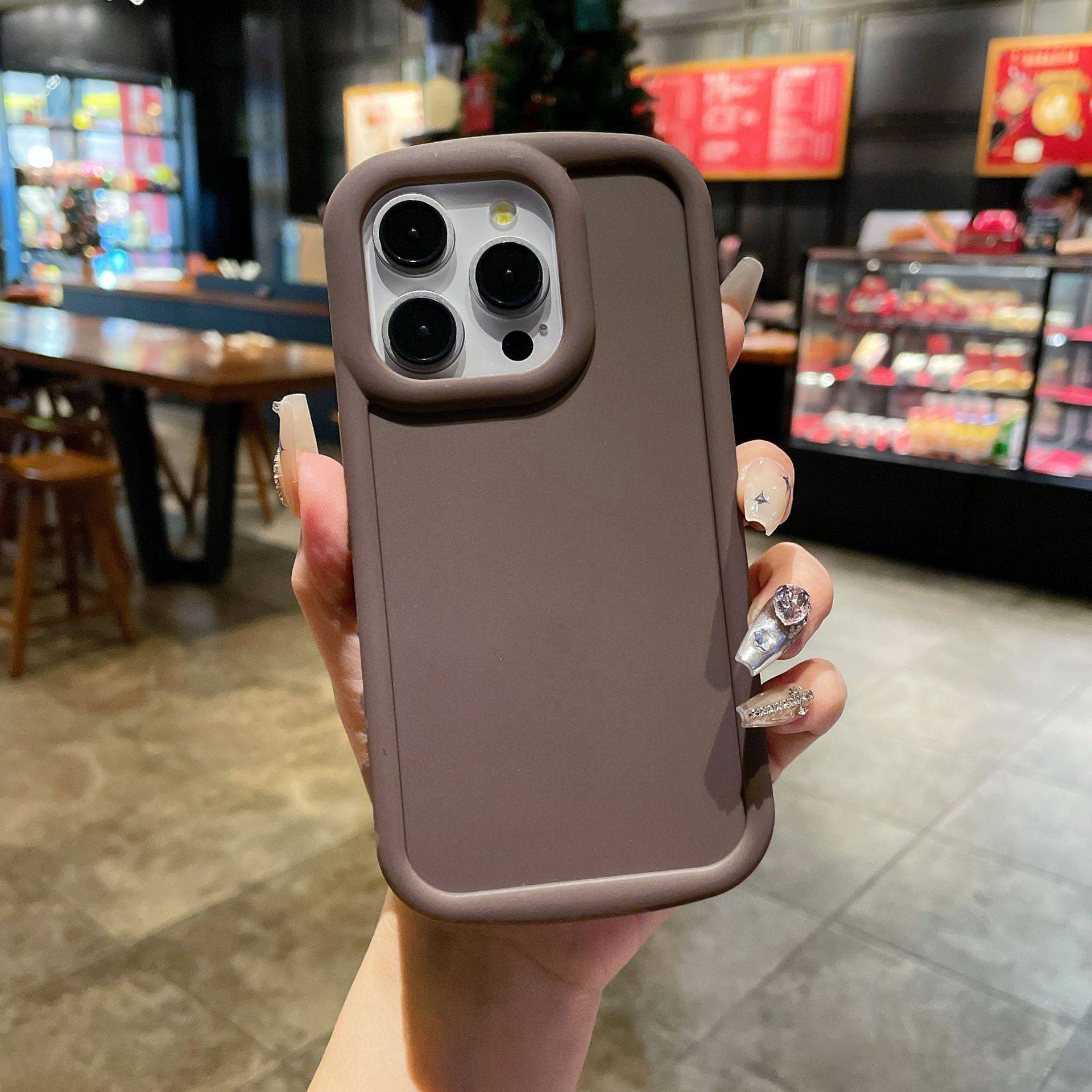 26853 iPhone13 Pro защитная крышка-чехол однотон.силикон