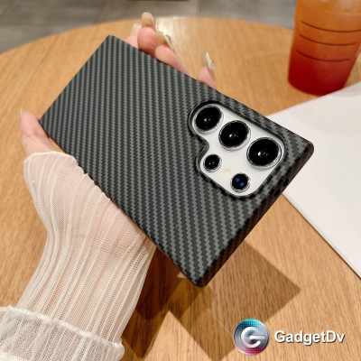 38033 Samsung S25 Ultra защитная крышка-чехол, под карбон