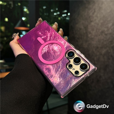 38665 Samsung S25 Ultra защитная крышка-чехол, разводы с MagSafe