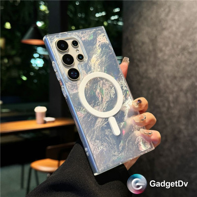 38665 Samsung S25 Ultra защитная крышка-чехол, разводы с MagSafe