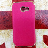 5446 SamsungA7 (2017) Защитная крышка силиконовая (красный)