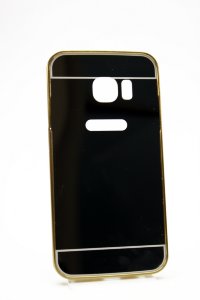 16-514 Galaxy S6 Edge Защитная крышка пластиковая с металич. бампером (золотой)