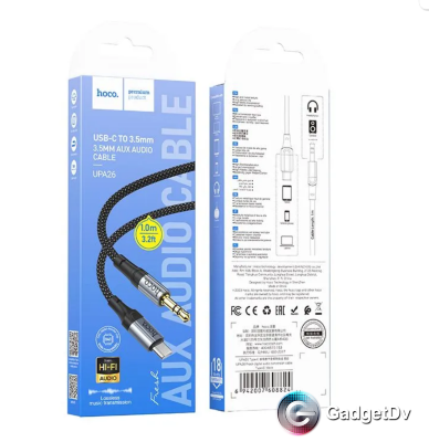 27045 Кабель AUX-Type-C Hoco UPA26, 1м 27045 Кабель AUX-Type-C Hoco UPA26, 1м